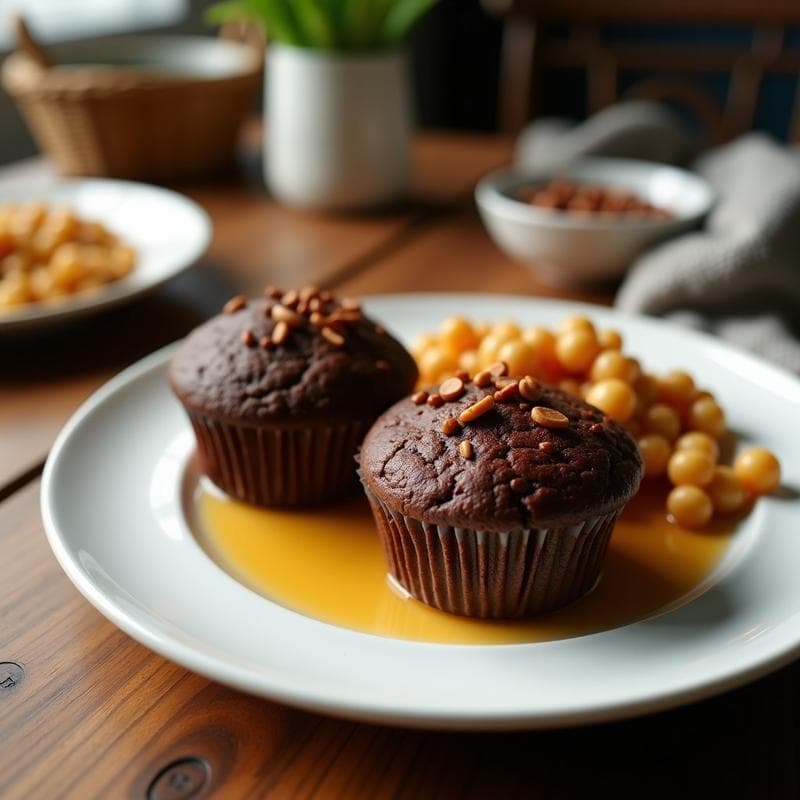 Muffins de Chocolate y Puré de Garbanzo: Desayuno Sin Harina y Rico en Fibra
