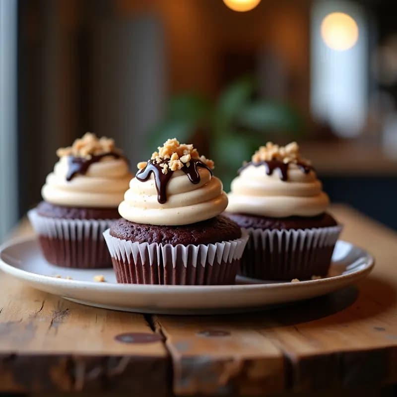 Muffins de Chocolate y Remolacha con Helado de Nitrógeno: Postre Ciencia en la Cocina