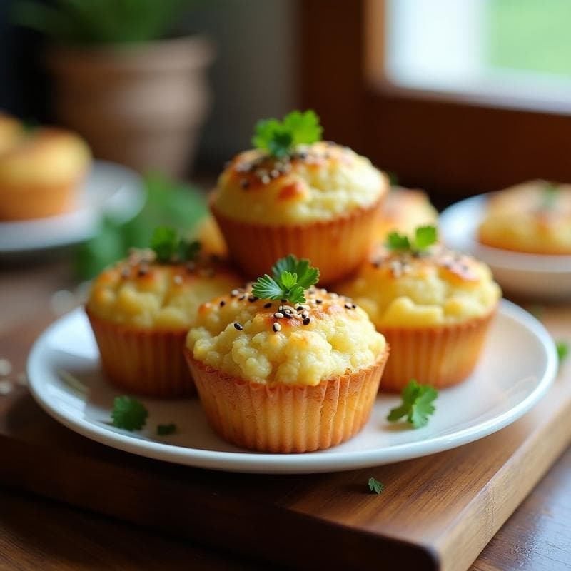 Muffins Salados de Coliflor y Queso de Almendras: Receta Keto y Sin Lácteos