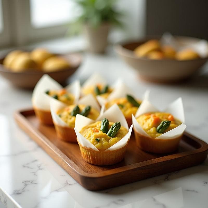 Muffins de Espárragos y Huevo: Receta Keto en Airfryer para Tupper