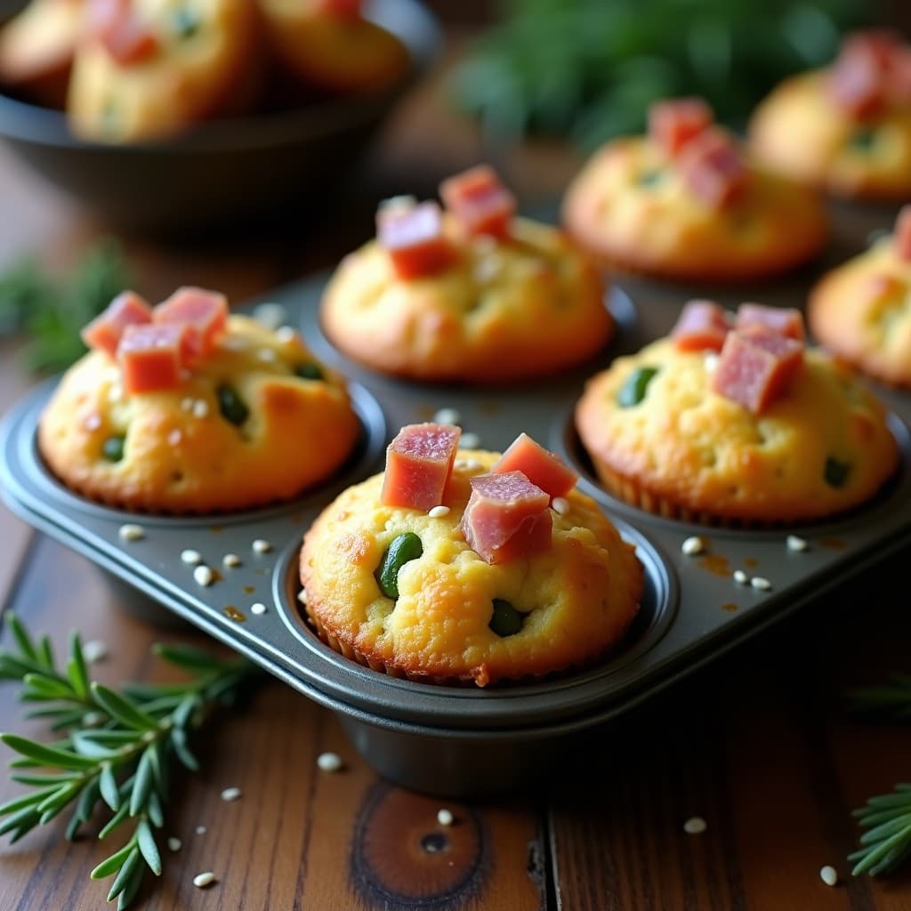 Muffins Salados de Espárragos y Jamón Serrano: Desayuno Keto Sin Harina en 20 Minutos