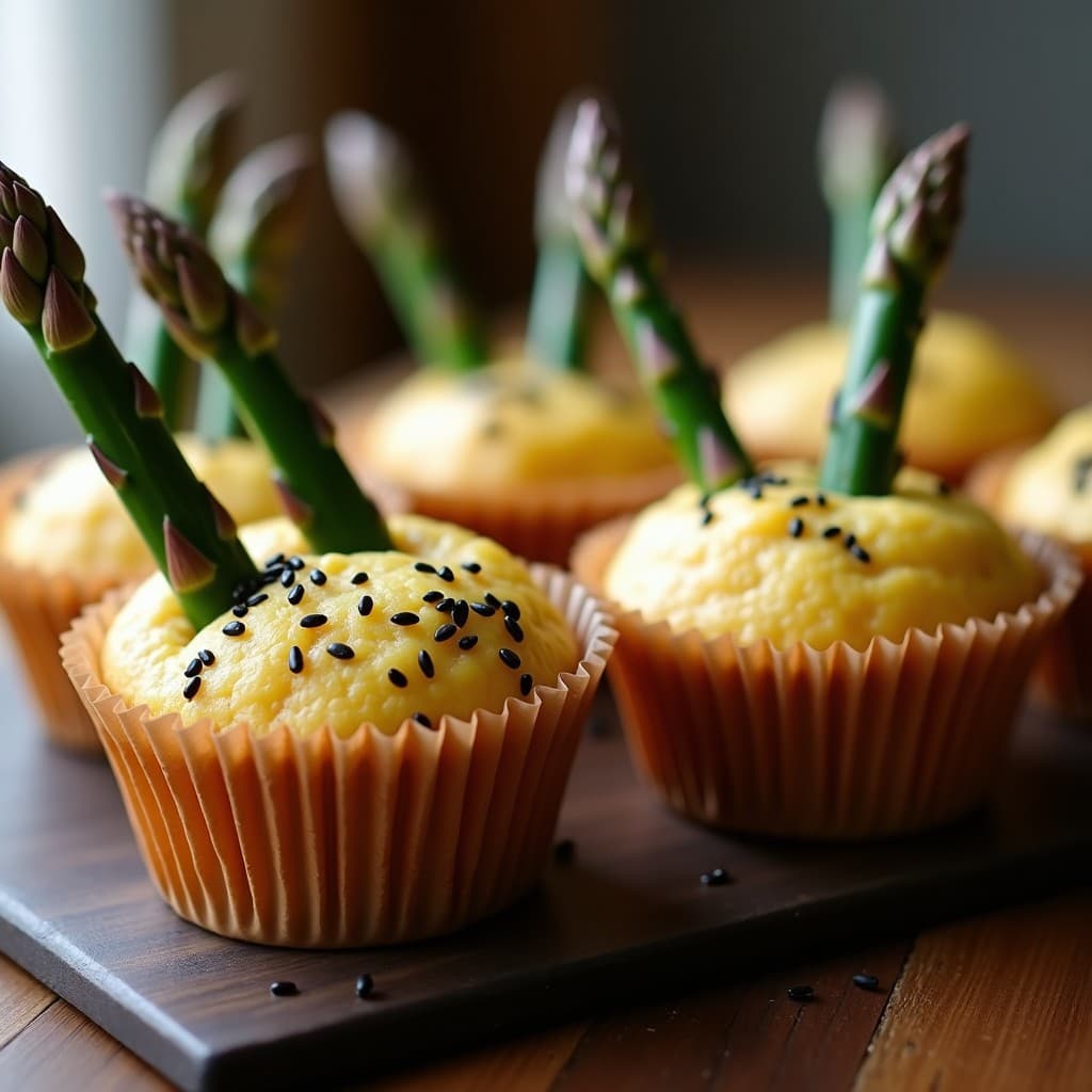 Muffins de Espárragos y Queso de Anacardos: Desayuno Keto para Batch Cooking