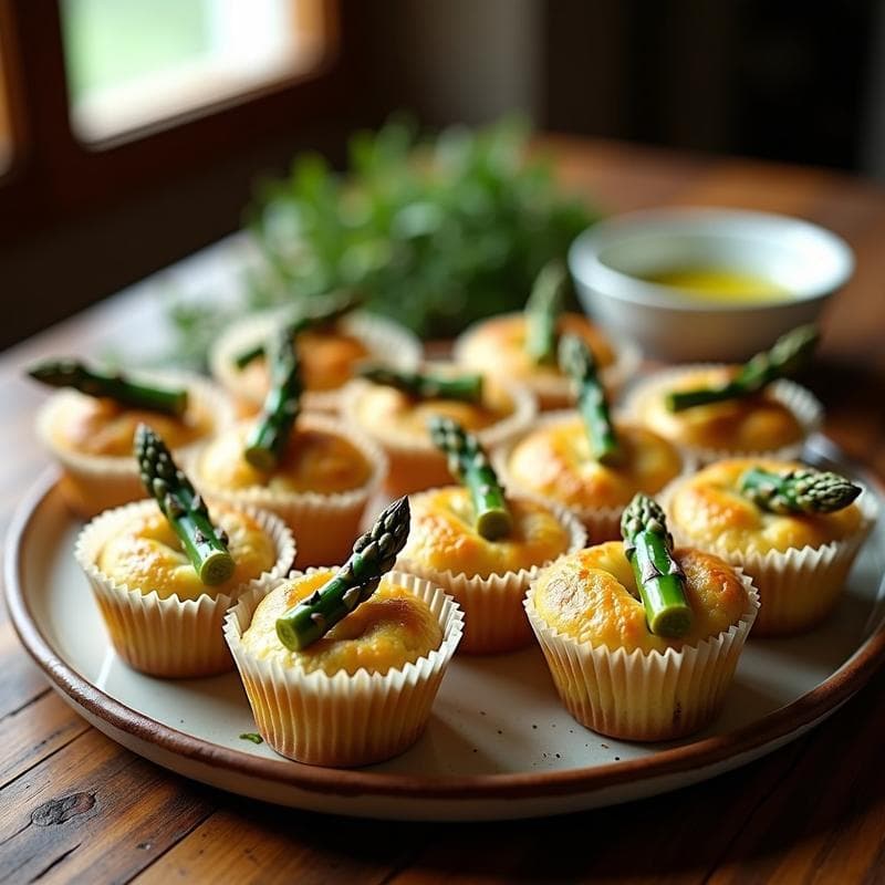 Muffins Salados de Espárragos y Queso de Oveja: Receta Griega en Thermomix