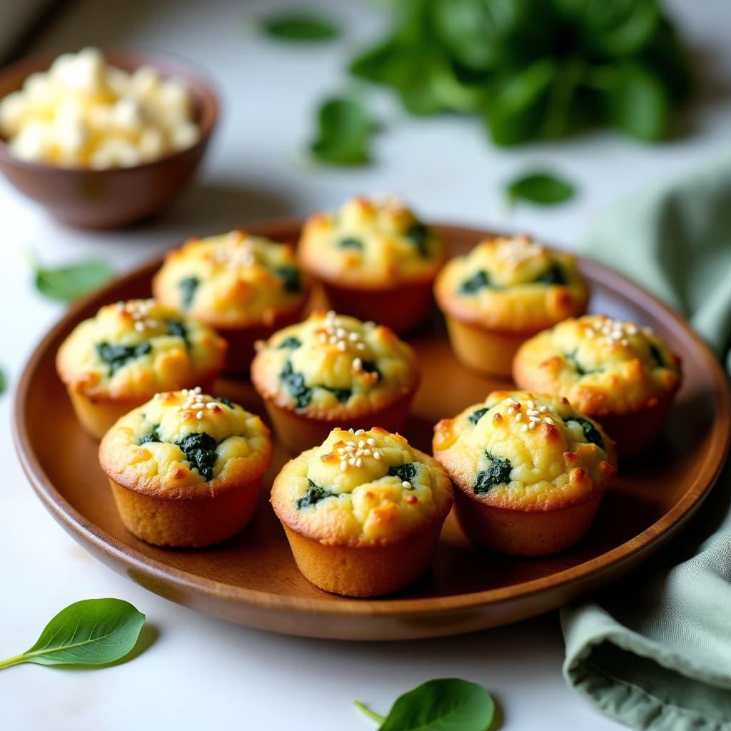 Muffins Salados de Espinaca y Queso de Almendras: Receta Sin Gluten y Sin Lactosa para Tupper