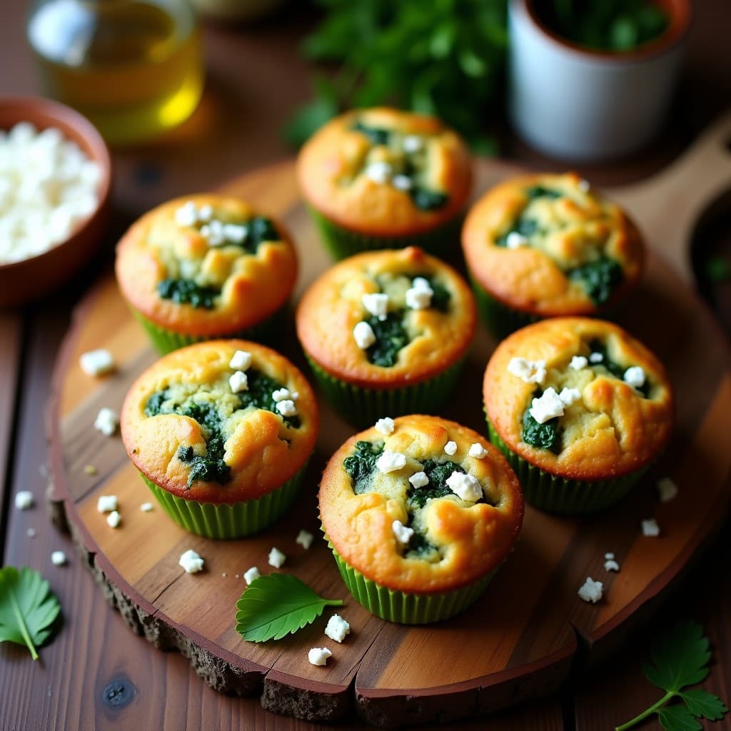 Muffins de Espinaca y Queso Feta: Receta Keto en Molde de Silicón Sin Harina