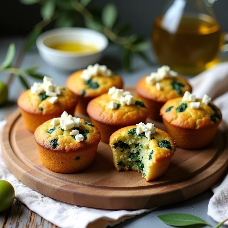 Muffins Salados de Espinaca y Queso Feta Vegano: Receta en Thermomix para Tupper