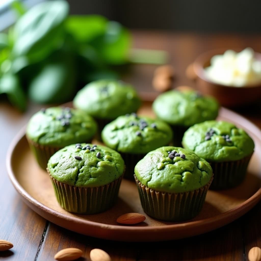 Muffins de Espinacas y Queso de Cáscara de Anacardo: Snack Keto Sin Horno