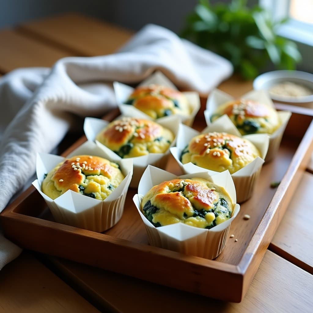 Muffins de Espinacas y Queso de Anacardos: Snack Keto para Tupper en 15 Minutos