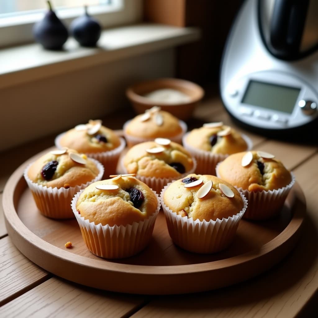 Muffins de Harina de Almendra y Higos Negros: Desayuno Sin Gluten y Sin Azúcar en Thermomix