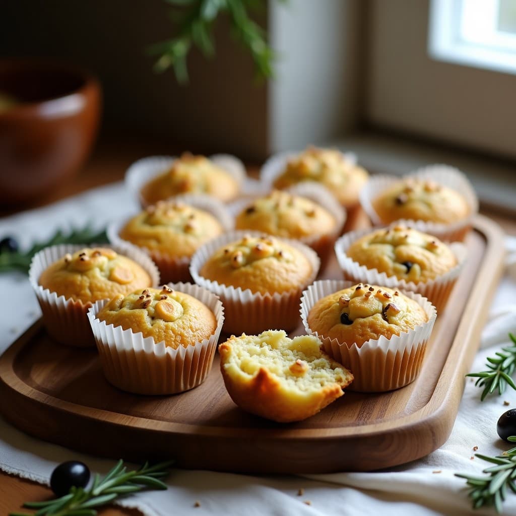 Muffins Salados de Harina de Almendra y Olivas Negre: Receta Keto Sin Gluten en 20 Minutos