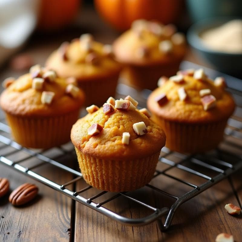 Muffins Dulces de Harina de Almendra y Puré de Calabaza: Desayuno Keto Sin Harina Refinada