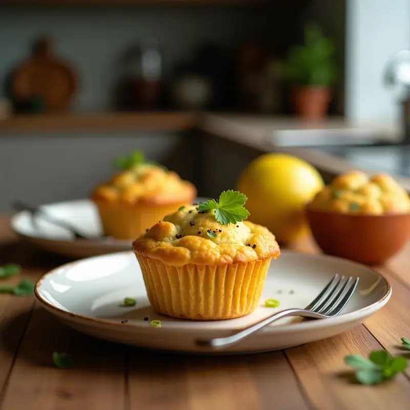 Muffins de Harina de Almendra y Zacate de Limón: Snack Mexicano Keto sin Azúcar