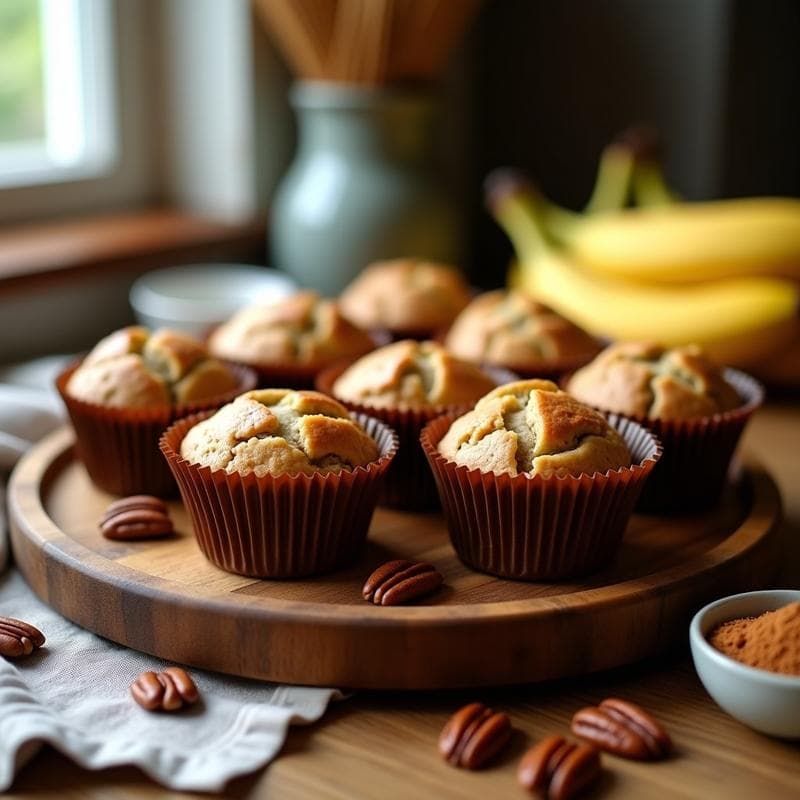 Muffins de Harina de Banano y Canela: Desayuno Sin Gluten y Sin Lácteos en Thermomix