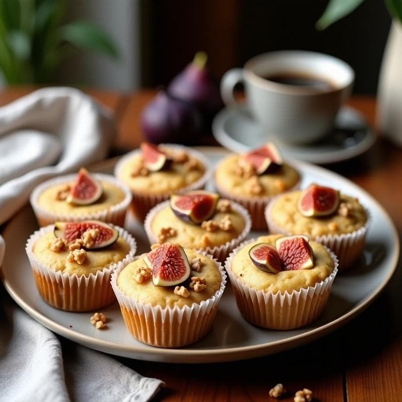 Muffins de harina de castaña y higos frescos: Desayuno sin gluten y sin lácteos