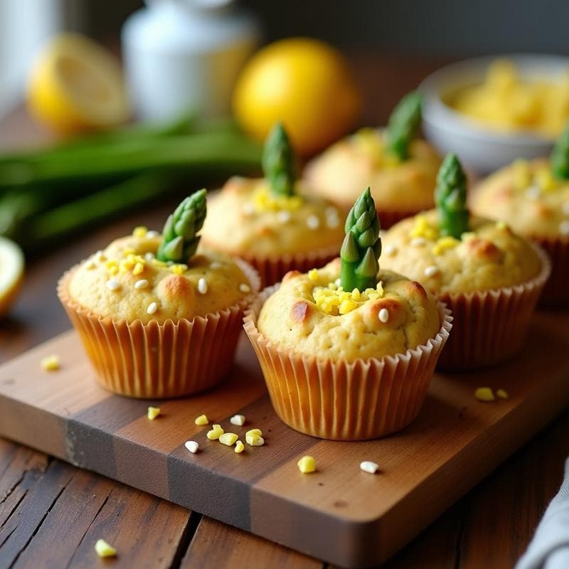 Muffins Salados de Harina de Garbanzo y Espárragos con Touche de Limón: Receta Vegana para Tupper