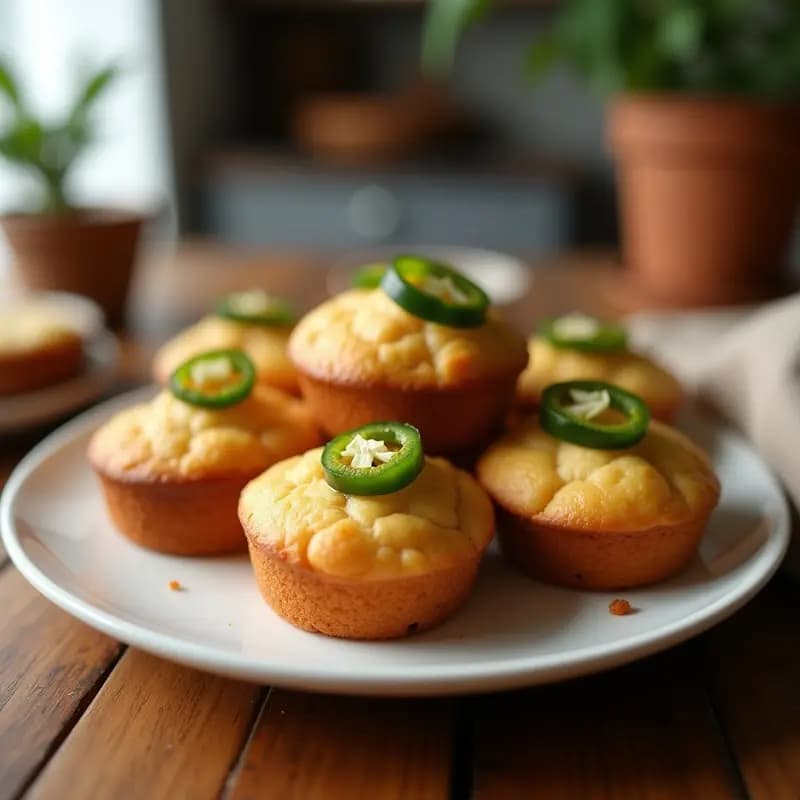 Muffins de Harina de Guisante con Pimientos Asados: Desayuno Vegano Rico en Hierro