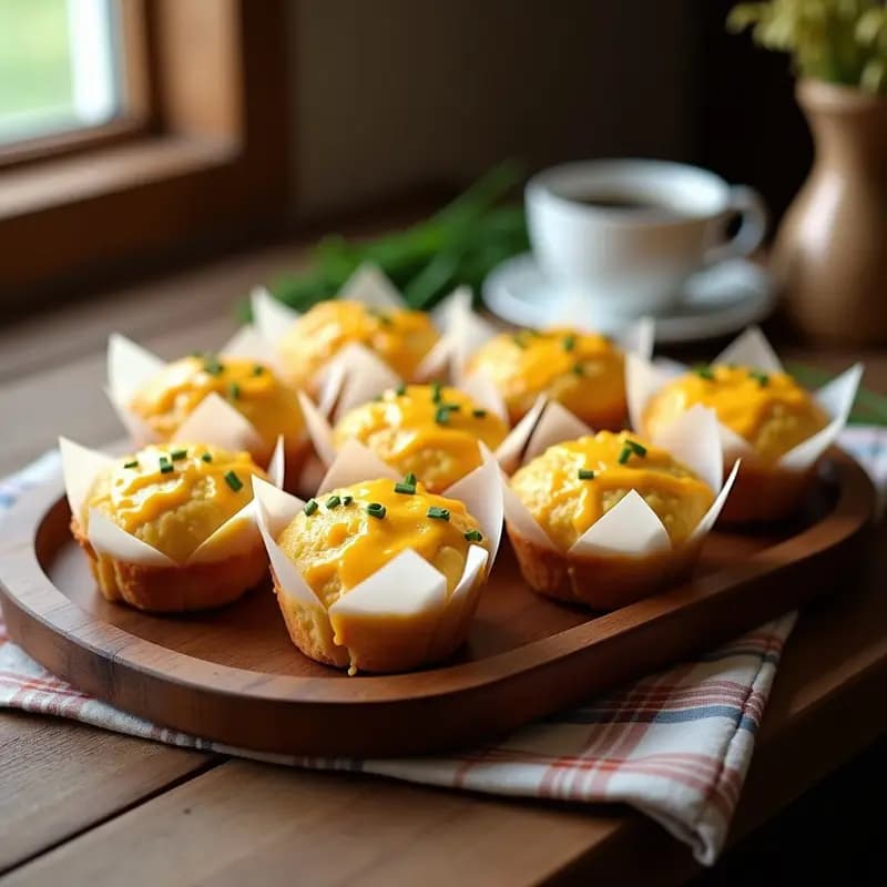 Muffins de Maíz y Queso Cheddar: Desayuno Americano Salado en 20 Minutos