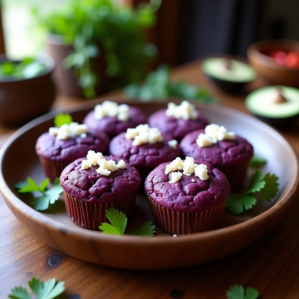 Muffins Salados de Maíz Morado y Queso Cotija: Receta Mexicana en Airfryer