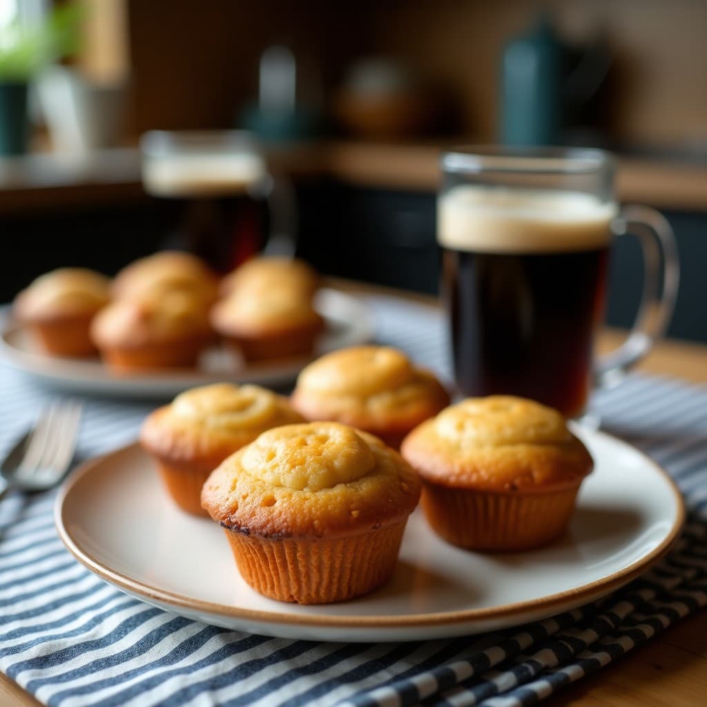 Muffins de Plátano y Cerveza Negra: Desayuno Irlandés Sin Harina y Sin Azúcar