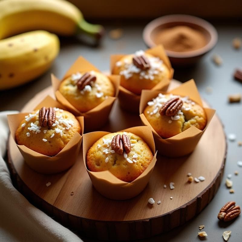 Muffins de Plátano Macho y Canela: Desayuno Vegano y Sin Harina con Toque Caribeño