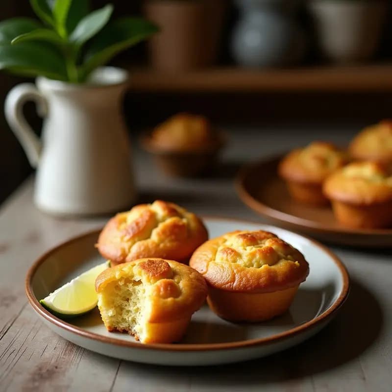 Muffins de Plátano Macho y Domino: Postre Dominicano Vegano y Sin Horno