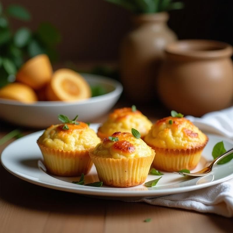 Muffins Salados de Queso Feta y Aceitunas Kalamata: Desayuno Mediterráneo en 20 Minutos