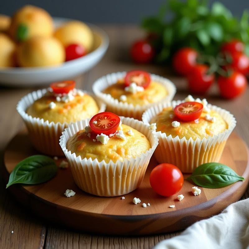 Muffins Salados de Queso Feta y Tomate Cherry: Receta Keto en Airfryer