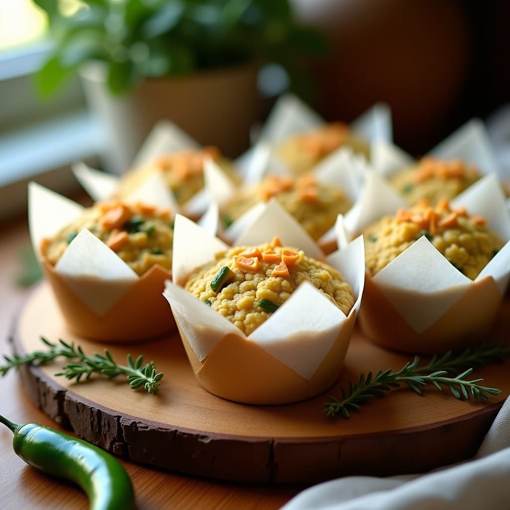 Muffins Salados de Quinoa y Pimiento del Padrón: Desayuno Vegano y Alta en Proteína
