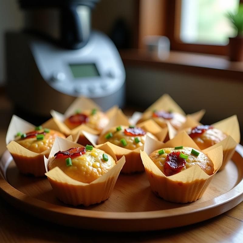 Muffins Salados de Bacon y Queso Azul: Receta Keto en Thermomix