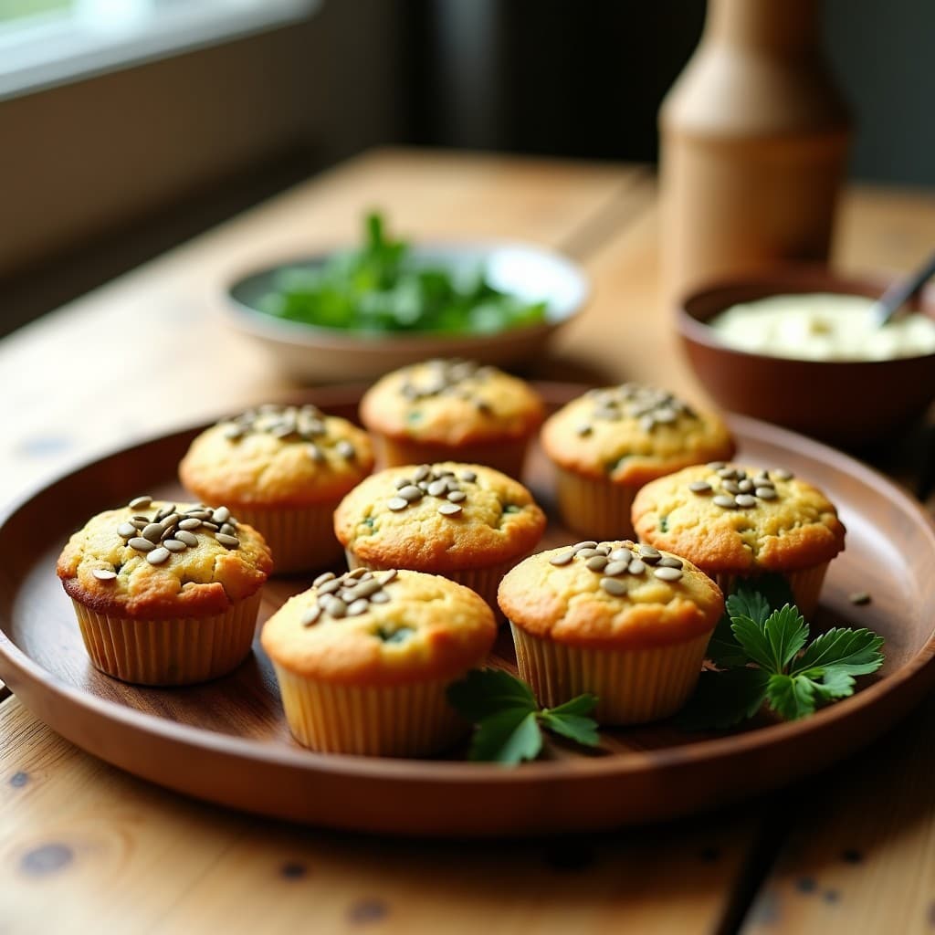Muffins Salados de Espinacas y Queso de Avena: Receta Vegana Sin Lácteos en 25 Minutos