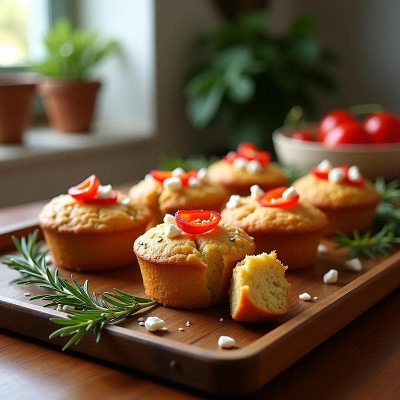 Muffins Salados de Harina de Garbanzo y Pimientos Asados: Receta Keto en 25 Minutos