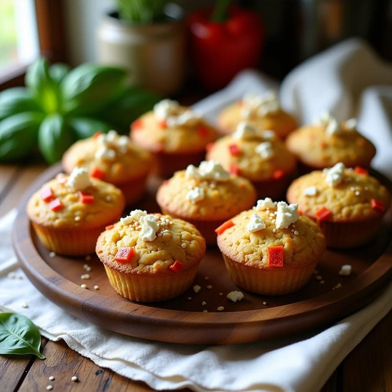 Muffins salados de quinoa y pimiento asado: Receta sin gluten y rica en fibra