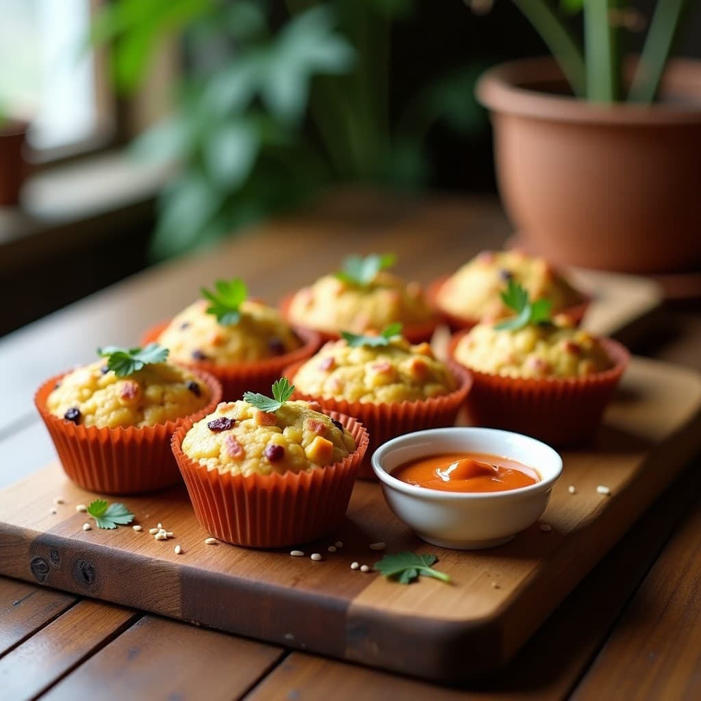 Muffins de Yuca y Bacon Vegano con Salsa Chipotle: Desayuno Sin Gluten en Airfryer