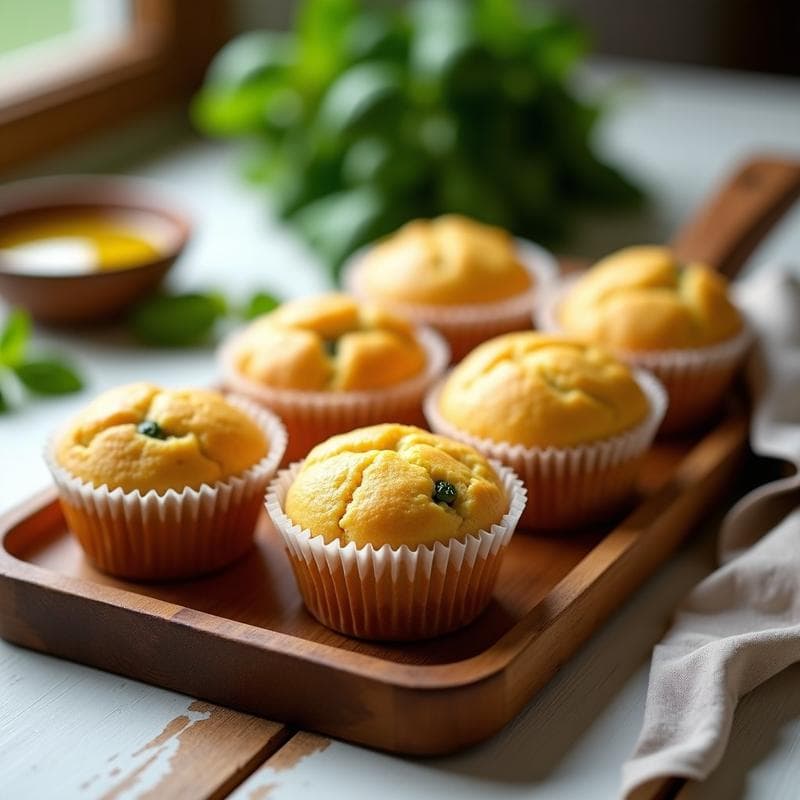 Muffins de Zapallo Italiano y Parmesano Vegano: Receta Sin Gluten y Sin Lácteos en Airfryer