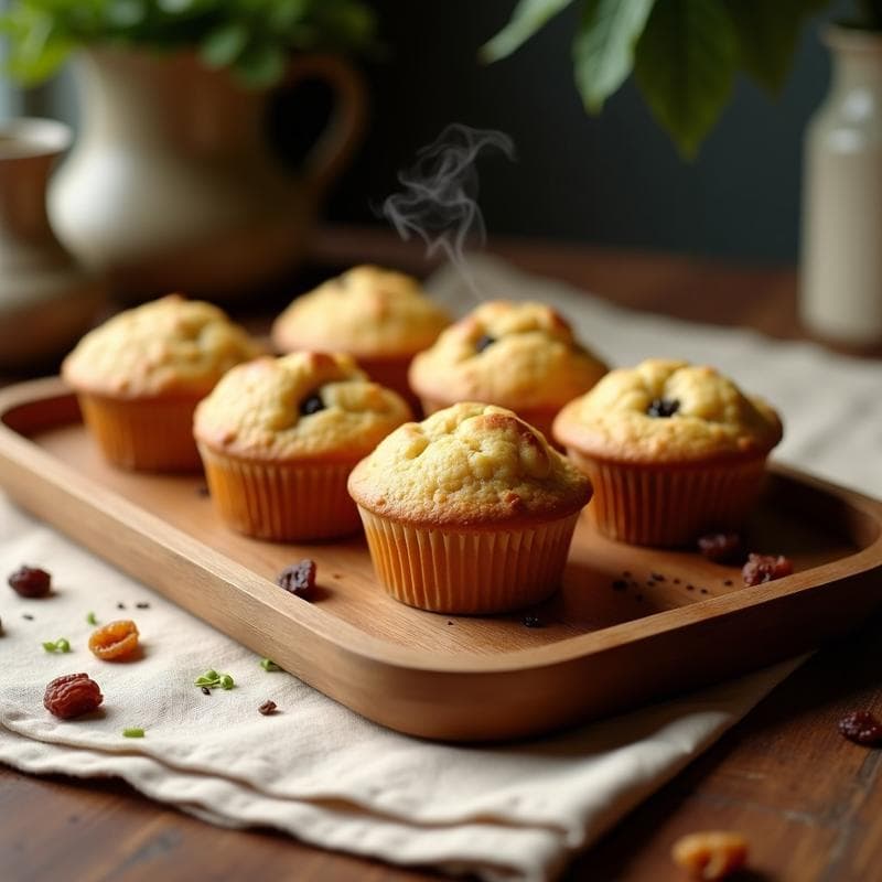Muffins de Zucchini y Pasas: Desayuno Sin Gluten y Sin Azúcar con Toque Especiado
