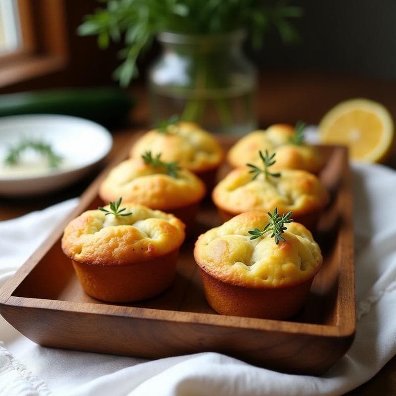 Muffins de Zucchini y Queso de Cabra con Especias de Hinojo: Receta Keto para Desayuno o Cena