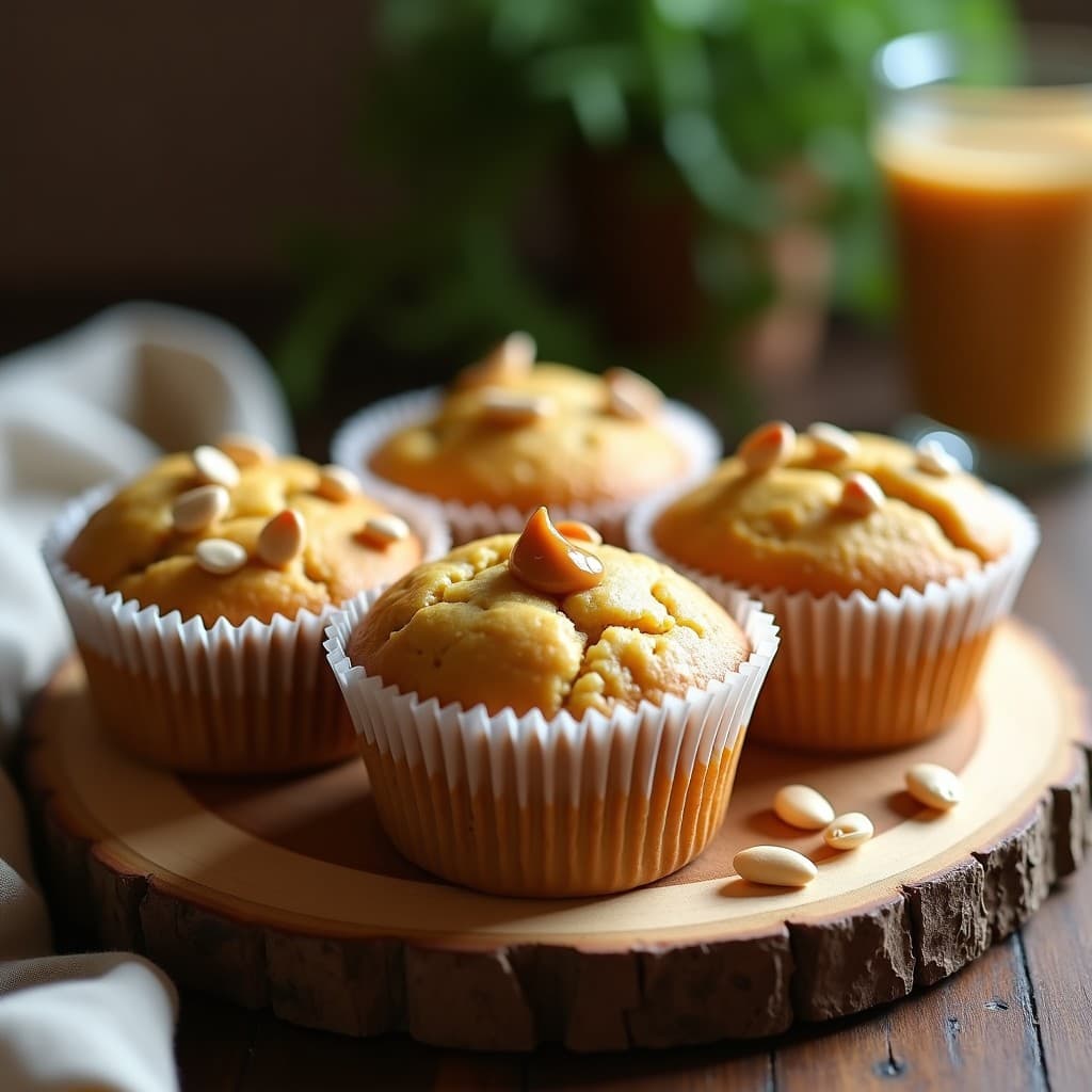 Muffins de Zucchini y Queso de Cacahuete: Postre Saludable Sin Harina