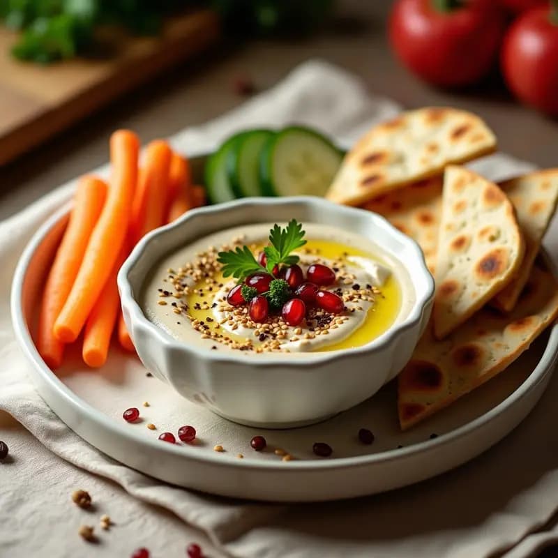 Mutabal de Berenjena y Tahini: Dip Árabe Cremoso y Sin Lácteos para Aperitivos