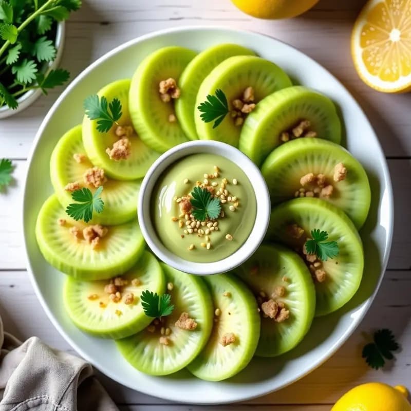 Nachos de Apio con Dip de Aguacate y Limón: Snack Crudivegano para TikTok en 10 Minutos