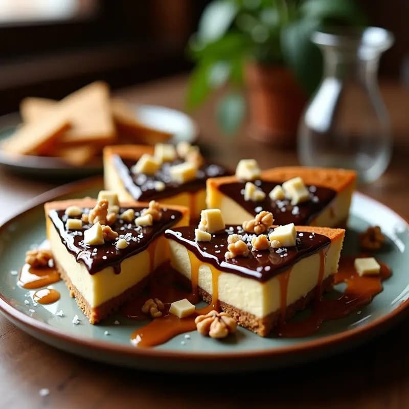 Nachos de Cheesecake con Salsa de Chocolate y Caramelo: El Aperitivo que es Postre