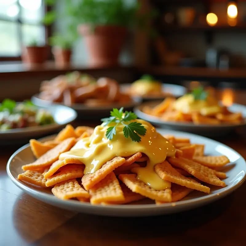 Nachos de Churros con Queso Fundido y Dulce de Leche: Fusión Mexicano-Española Adictiva