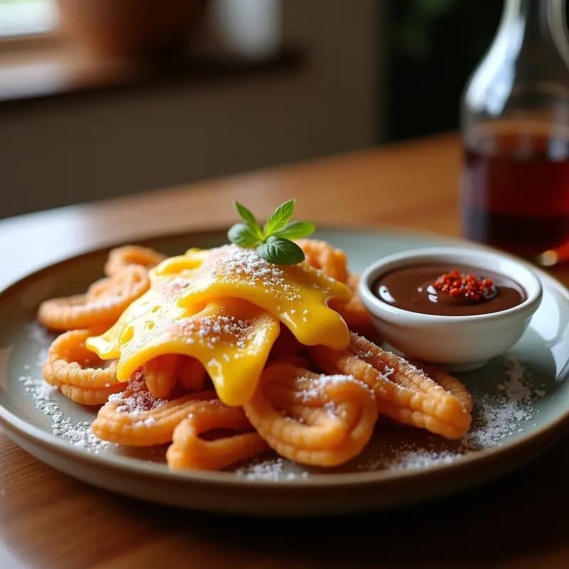 Nachos de Churros con Queso Quesadilla y Salsa de Chocolate con Chili: Postre o Aperitivo Revolucionario