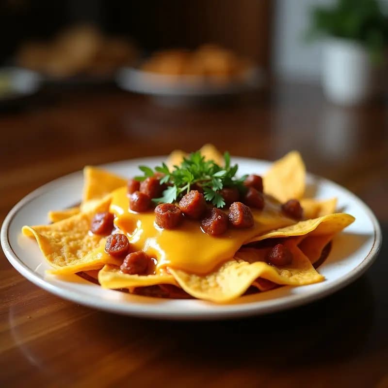 Nachos con Queso Fundido y Chorizo Frito: Receta Rápida y Adictiva para un Atracón
