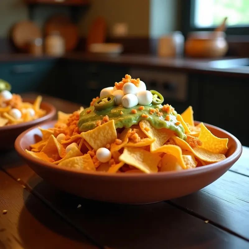 Nachos de Doritos con Queso Líquido de Cheetos y Guacamole de Marshmallows: Fritura de Frituras