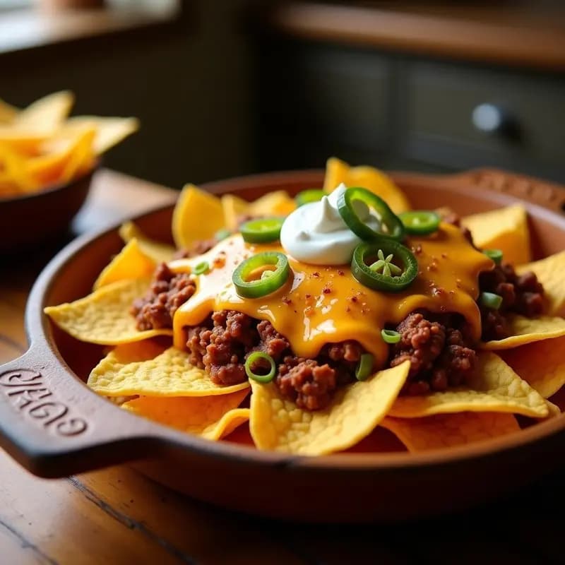 Nachos de Doritos con Queso Fundido y Carne Molida Picante: Receta de Snack Ultra Indulgente