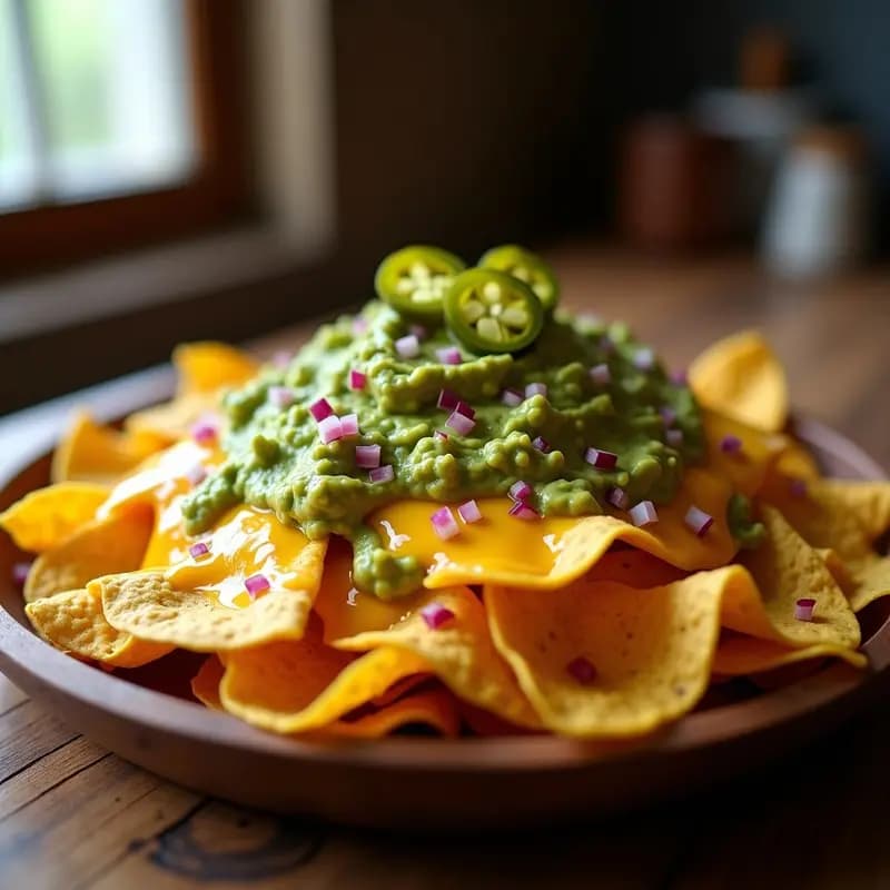 Nachos con Guacamole Extra Cremoso y Salsa de Queso Jalapeño: Receta para Picar sin Parar