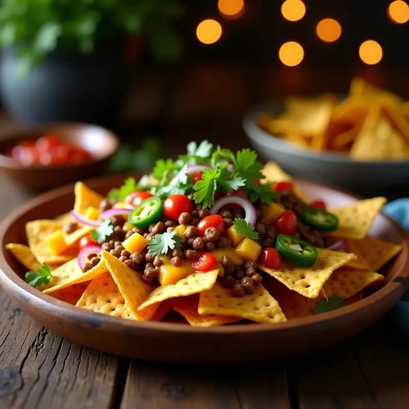 Nachos de Lentejas y Queso Vegano: Receta Mexicana en Airfryer y Alta en Proteína
