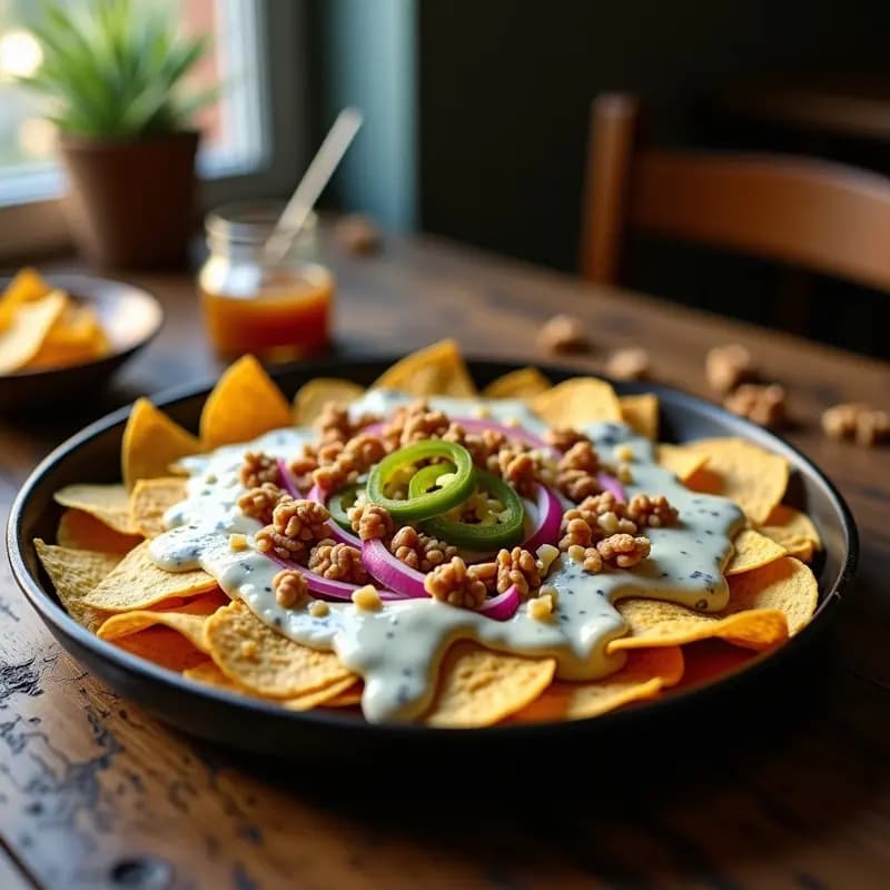 Nachos de Queso Azul con Miel y Nueces: Aperitivo Dulce-Salado que Sorprende
