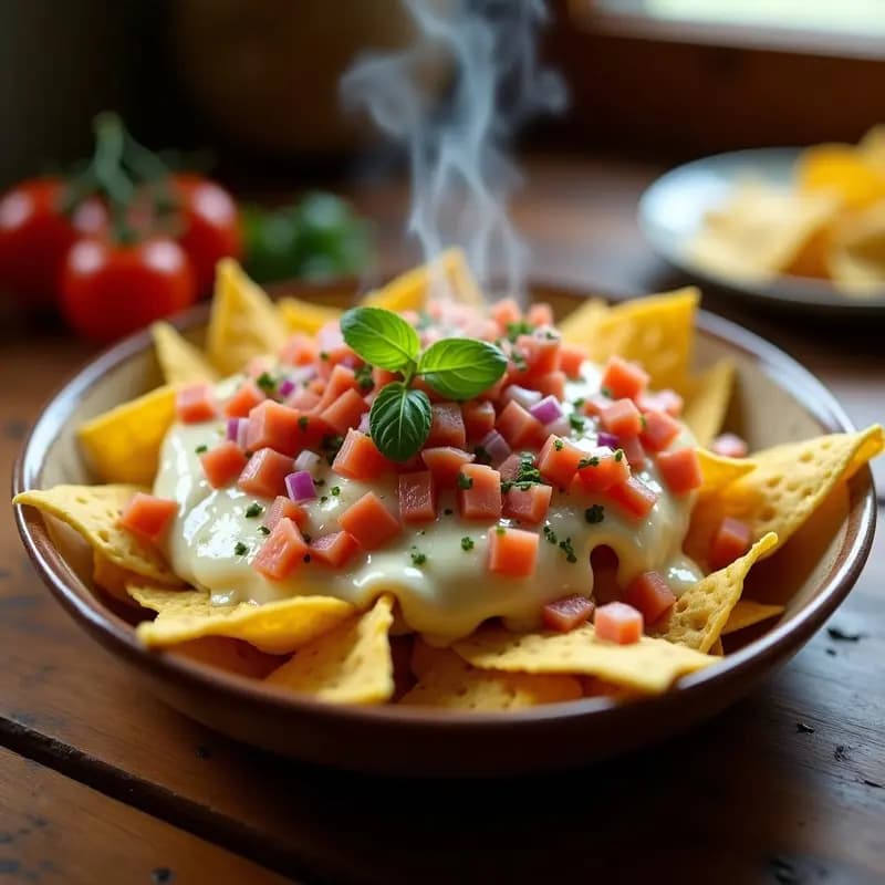 Nachos con Queso de Cabra Fundido y Trufa Negra: Versión Gourmet de un Clásico