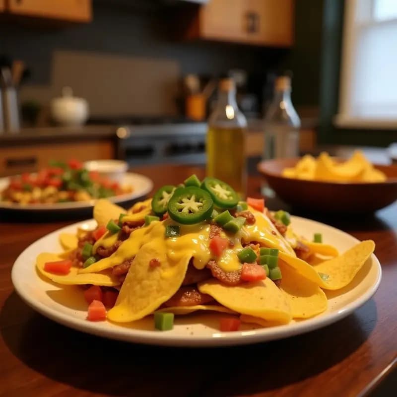 Nachos con Queso Cheddar derretido y Jalapeños en Mantequilla: Snack Adictivo para Ver Películas